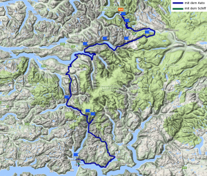Tagesstrecke Geiranger - Sognefjord