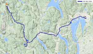 Tagesstrecke Namsen - Kongsberg - Oslo