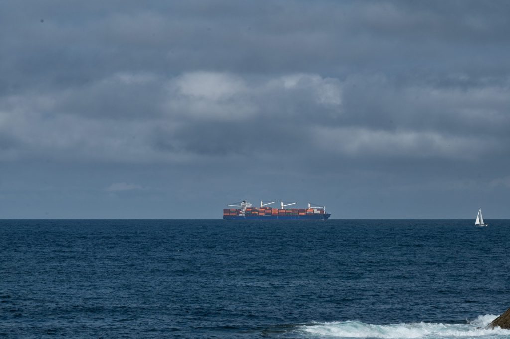 Container auf dem Weg nach Vigo